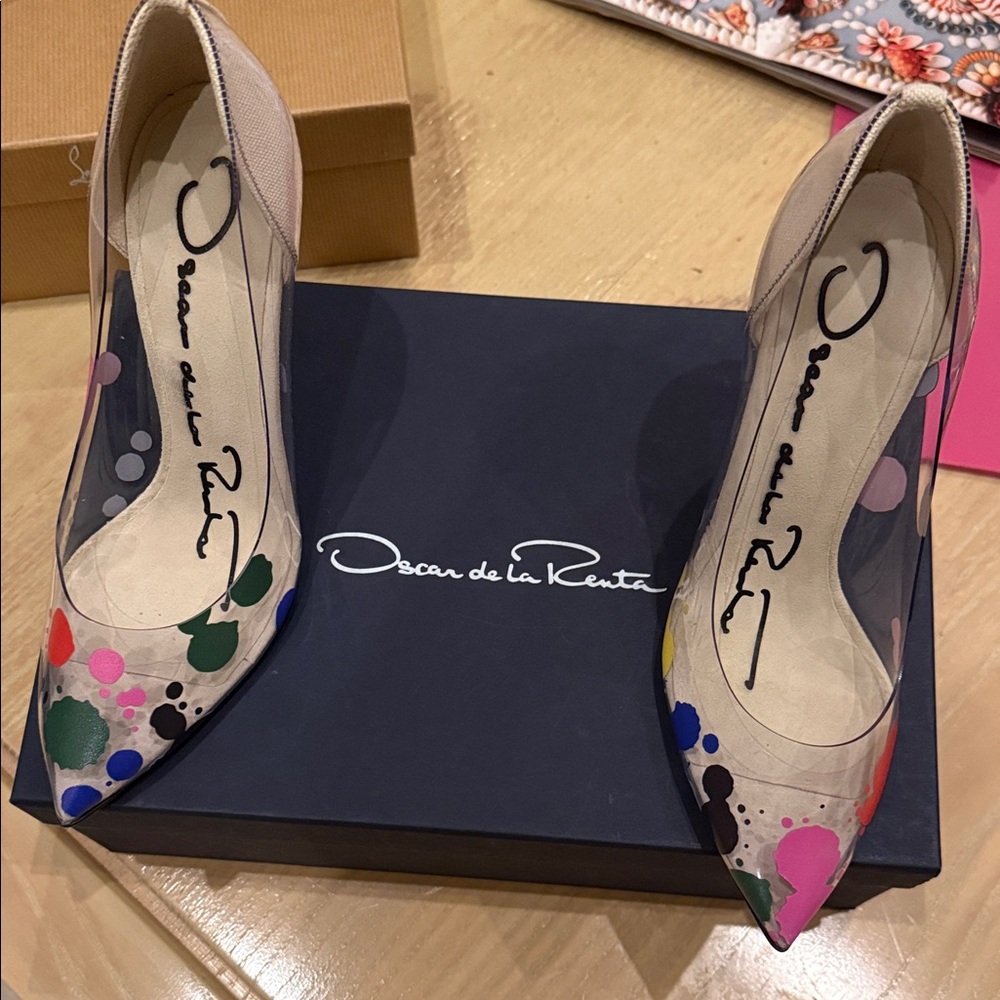 Oscar de la Renta Polka Dot Heels